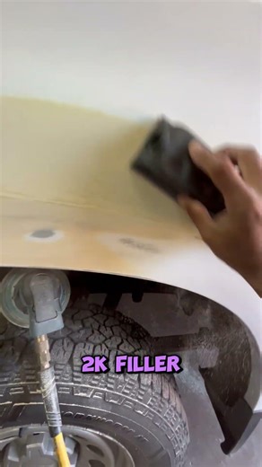 Tip: Blocking Sanding Body Filler With 240 Grit (Before Filler Primer) #bodyworkandpaint #autobody