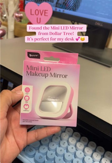 Cute Mini Mirror for Desk from Dollar Tree Finds