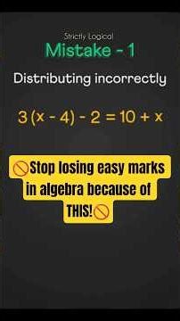 These 4 algebra mistakes are silently killing ur marks #algebratricks #algebra #algebrahelp #puzzles