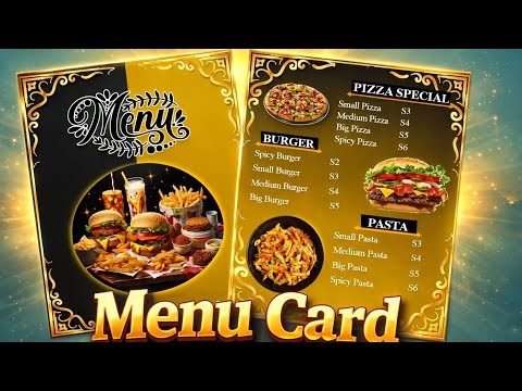 How to Make Menu Card in MS Word | Step by Step‪@EditingwithNadia‬