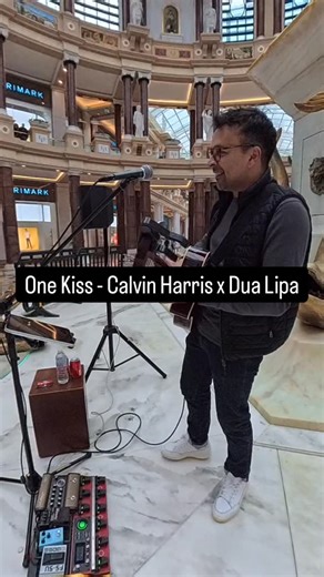 Richie Phillips | Wedding & Event Music on Instagram: "Calvin Harris x Dua Lipa - One Kiss live looping cover by Richie at Trafford Palazzo."