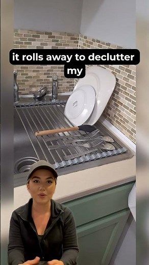 Over The Sink Roll Up Dish Drying Rack Must Have Kitchen Gadget