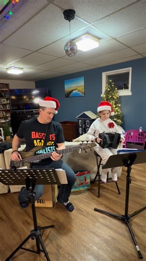 The Dirty Wellies on Instagram: "The beauty of music- you're never too old and never too young 😍 Our young Wellie Fiadh giving it socks on the concertina. We love having our own private concerts whether it's music or dance 🩷 Wait.........Does that make @jimgbass the old Wellie? 🧐 @fiadhs_fotas #staytuned #wewishyouamerrychristmas🎄❤️🎅 #irishmusicians #youngmusicians #greatcraic #private concert #fiadh #concertina #concertinaandbass #fun #wewanttocometoyourhouse"