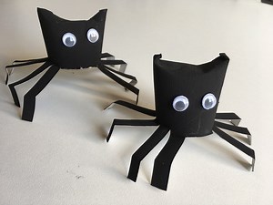 Araignée d'Halloween en rouleau de papier toilette