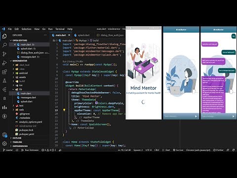 Mental Health Chatbot app in flutter using DIalogFlow #chatbot #dialogflow #flutter #code #android