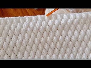 Unique Very Easy Crochet sewing pattern baby blanket consisting of two rows for beginners