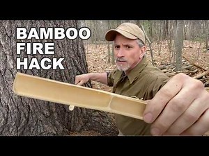 Fire Using ONLY Bamboo and a Knife | Bamboo Fire Saw Method