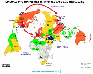 CROQUIS BAC (Term.) - L'inégale intégration des territoires dans la mondialisation