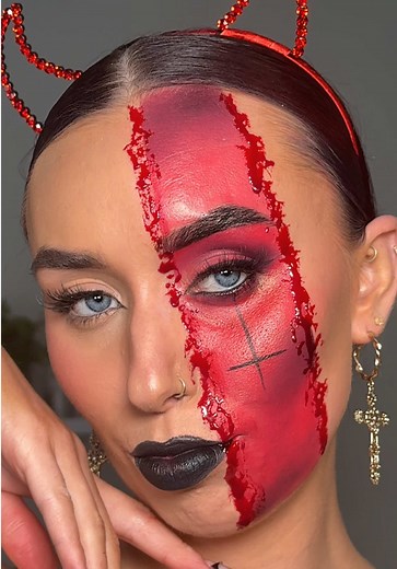 Easy Devil Makeup Tutorial for Halloween