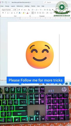 😄 Create Smile Emoji in MS Word using Alt + 1! 💻✨ #WordShortcut #MSWord #EmojiTrick