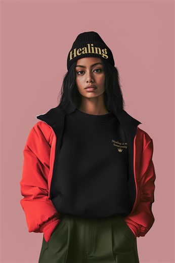 Healing Beanie | Soft Knit Embroidered Hat | Mental Health Apparel | Survivor Gift | Self Care Winter Hat | Superhuman Brand - Etsy