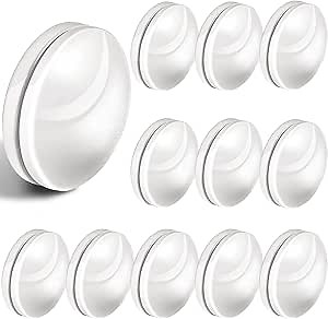 Jetec 12 Sets 16 Pack Shower Curtain Weights, Plastic Covered Magnetic Curtain Weights, Shower Magnets for Liner Prevent from Blowing Around for Drapery, Tablecloth, Flag, Outdoor Liner (White)