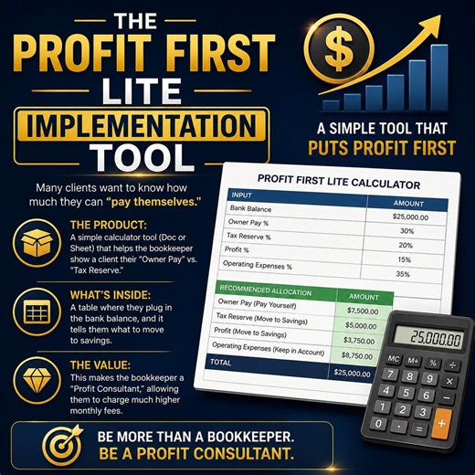 Profit First Lite Owner Pay & Tax Reserve Calculator Bookkeeper Small Business Spreadsheet Templates Calculator Google Sheets - Etsy