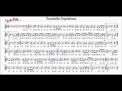 Tarantella Napoletana - Karaoke - Flauto dolce - Spartito - Note - Instrumental - Musica