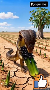 1M views · 13K reactions | Cobra snake saves ladyfinger plant from...