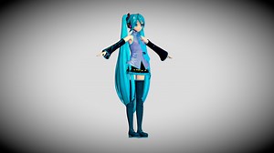 Hatsune Miku (project Diva Mega Mix) - Download Free 3D model by 雨宮レン (@oscar3dmodel)