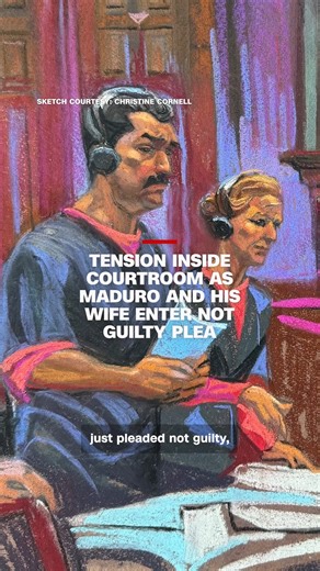Ousted Venezuelan leader Nicolás Maduro and his wife, Cilia Flores, pleaded not guilty in their first court appearance in New York. Maduro, who was captured in a US military operation, told the judge he's "still president" of Venezuela. Read more: https://cnn.it/4siIl82 | CNN