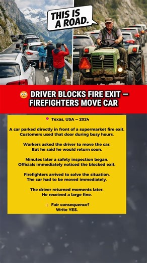 😳 DRIVER BLOCKS FIRE EXIT —FIREFIGHTERS MOVE CAR