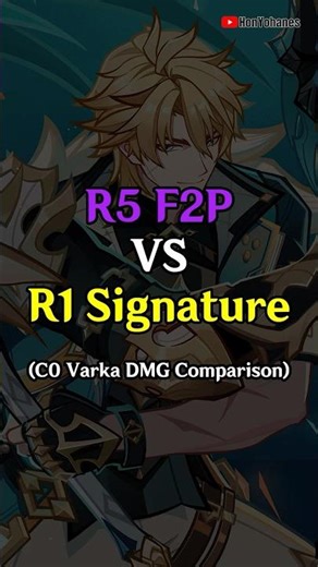 VARKA F2P VS SIGNATURE WEAPON #varka #genshinimpact #genshin #genshinimpactedit #genshinshorts