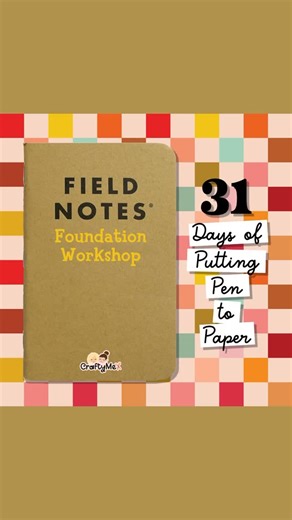 Paula G. on Instagram: "Join us for 31 days of putting pen to paper in the Field Notes Foundations Workshop. You’ll get everything listed plus some tips from our surprise guests! Comment FOUNDATION to get a direct link to register, click the link in my bio or go to craftydestinations.com to register. Kits will ship in September and participants will receive daily video links. Links never expire so you can watch anytime."