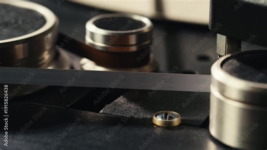 Tape audio music player, studio magnetic tape, vintage retro spool reel to reel player and recorder, magnetic tape data storage close up, music studio.