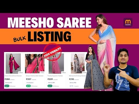 Meesho Saree Bulk Listing Video || How To List Clothing Item on Meesho