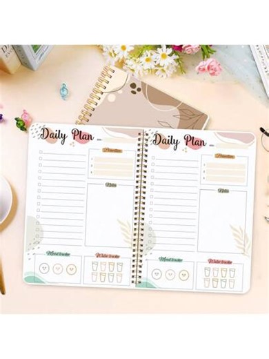 BUBU Agenda quotidien - Liste de tâches à faire, gestion du temps importante et plan de repas, organisez et priorisez efficacement, boostez votre productivité. Fournitures scolaires, fournitures de bureau, cadeaux pour les enseignants, cadeaux pour la fête des mères | SHEIN