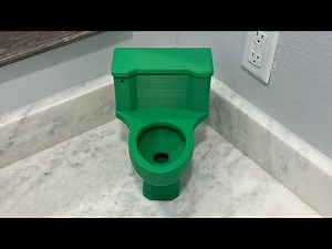 🚽 Fully Functional Miniature 5in Jungle Green Phoenix Toilet Detailed View!