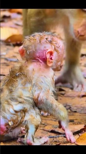 Life of Monkeys: Oh, why is the mother monkey beating the baby monkey so badly? Poor thing!
