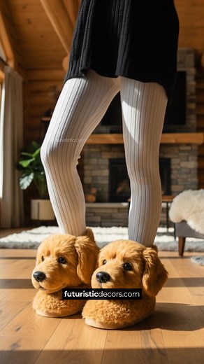 OMG! These golden retriever head boots look absolutely awesome! 🤣👏 | FuturisticDecors