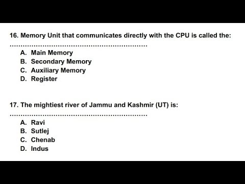 Complete GK and Computer PyQs Important for Junior Assistant and FAA Exam Jkssb Part 47th 2025-26