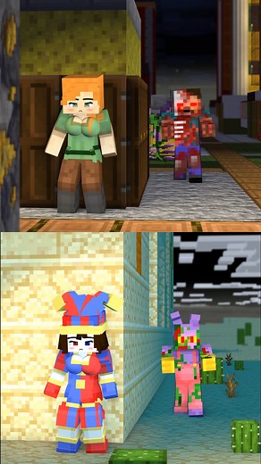 1.4M views · 18K reactions | Time Flies so fast | Die With A Smile | Steve and Alex vs Pomni and Jax #minecraft #tadc | Bigblockcraft | Facebook