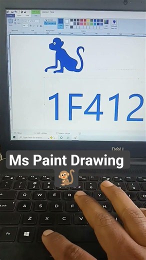 Ms paint Drawing Monkey 🐒 Emoji #viral #viralvideo #shortvideo #computer