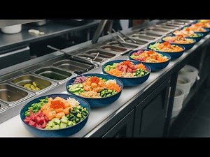 From Poke Kitchen Prep to Customer Plate: Inside a Restaurant Workflow (Full Process)
