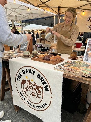 Custom Emboridered Business Vendor Logo Table Runner, Logo Table Cloth, Personalized Table Runner, Market Events Booth Decor, Tent Sign - Etsy Canada