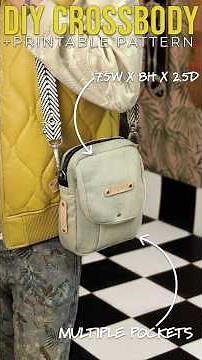 DIY Crossbody Bag Tutorial #diy #sew #bag #crossbodybag #fashion