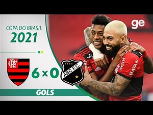 FLAMENGO 6 X 0 ABC | GOLS | OITAVAS COPA DO BRASIL 2021 | ge.globo