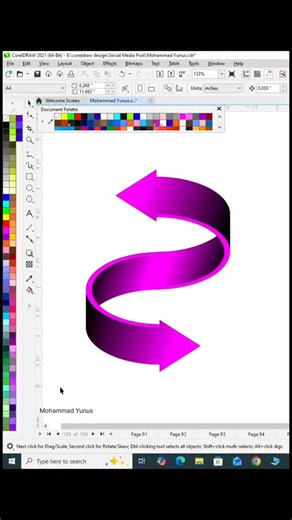 Mohammad Yunus on Instagram: "3D shape design tutorial in Coreldraw #logodesign #graphicdesign #trendingreels #viralreels #shorts"