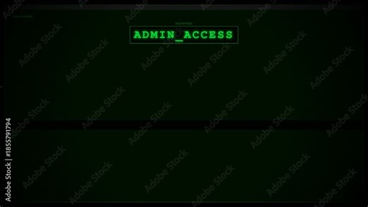 Brute Force Password Cracking Terminal Animation with Random Characters and Access Granted Success (4K)