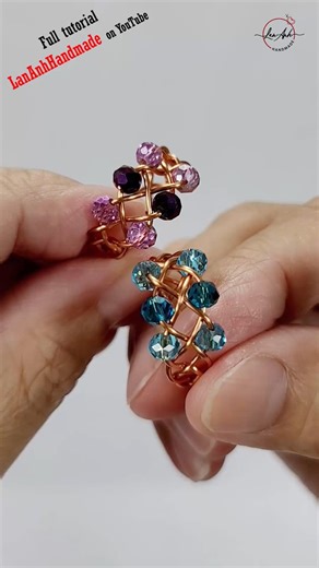 Lan Anh Handmade on Instagram: "4 - strand braid ring - Free tutorial on youtube LananhHandmade https://youtu.be/ARjGa-ZbdRs"
