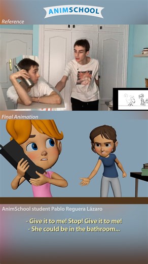 9.2K views · 173 reactions | You Jerk  What’s the animation process like? Take a look behind the scenes to see how animators create great shots, like this one by AnimSchool graduate Pablo Reguera Lázaro - learn more at AnimSchool.edu and level up your 3D animation skills today!  Audio source: Ramona and Beezus (2010) #RamonaAndBeezus #CharacterAnimation #AnimationBehindTheScenes #3DAnimation #AnimSchool | AnimSchool | Facebook