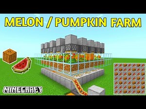 Easy Melon & Pumpkin farm minecraft pe 1.20/ melon farm 1.20/ pumpkin farm mcpe (mcpe/bedrock/Java)