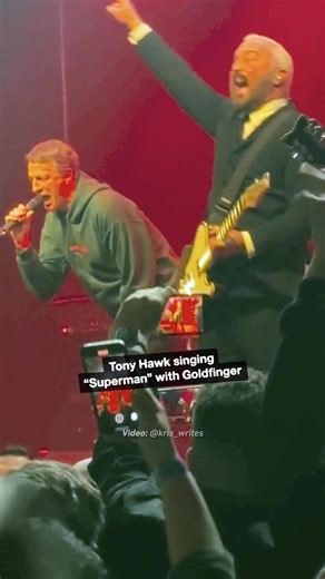 Tony Hawk Goldfinger ♥️ Last night at House of Blues in Anaheim, CA (1/14/23) 🎥 @kris_writes #tonyhawk #goldfinger #skapunk #punkrock #poppunk #rockandroll #punk