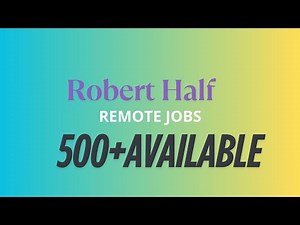 Robert Half Remote Jobs [590 Available]