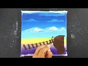Bridge Painting | How to paint a bridge | hangingbridge painting