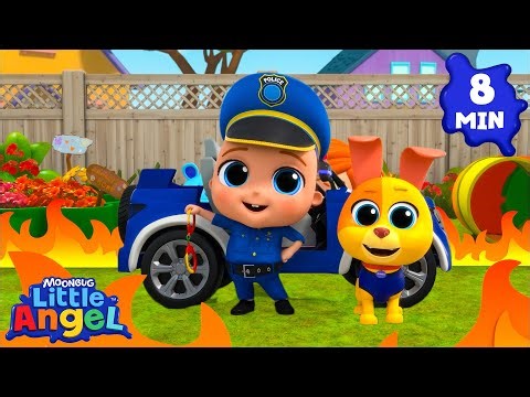 Learn About Helpers! 🧑‍⚕️🚓📚 | Little Angel | Dance Party Songs 2025 🎤 Sing and Dance Along 🎶