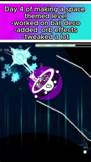 Day 4 of making a space themed level #geometrydash #gaming #geometry