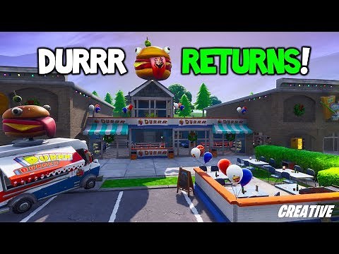 *NEW* DURR BURGER BUILDING / RESTAURANT in Fortnite Battle Royale! (Future Map Changes | Creative)
