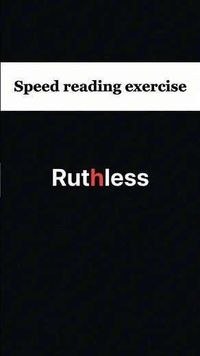 How fast can you read? This is a speed reading exercise