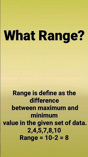 What is Range || Statistics Range || Definition of Range || How to find Range of the give data